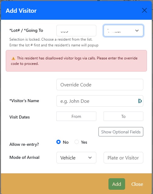 Delinquency rules settings with access limits